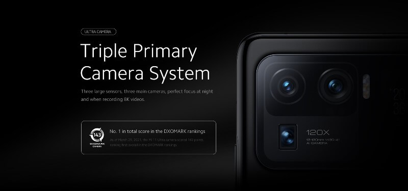 Xiaomi Mi 11 Ultra _ Triple Primary camera