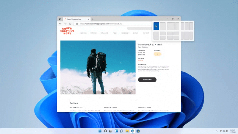 Windows 11 Snap Layouts, Snap Groups and docking (1)